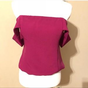 NWT Express Raspberry off the shoulder top